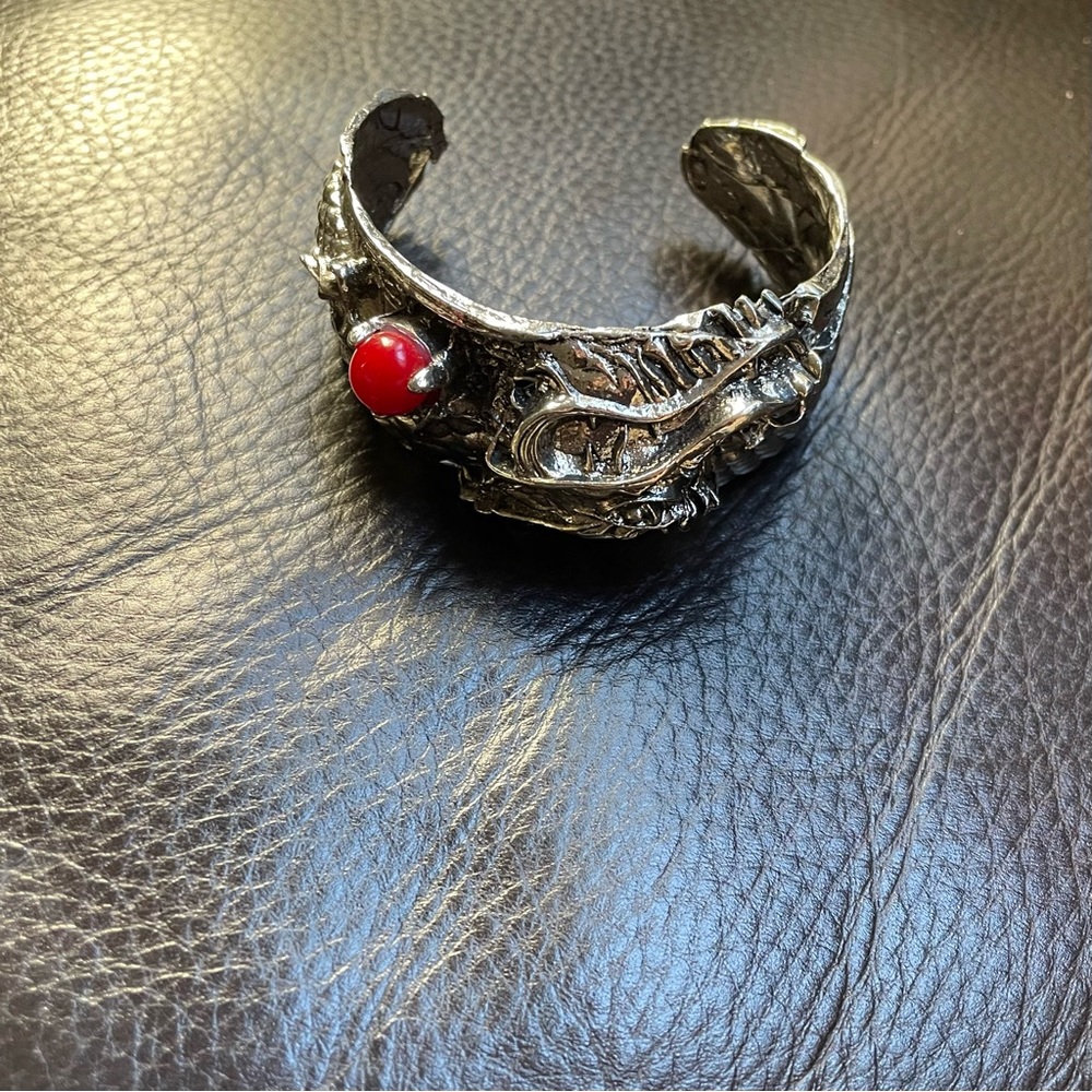 Chinese Dragon — Wide Chunky Cuff Bracelet